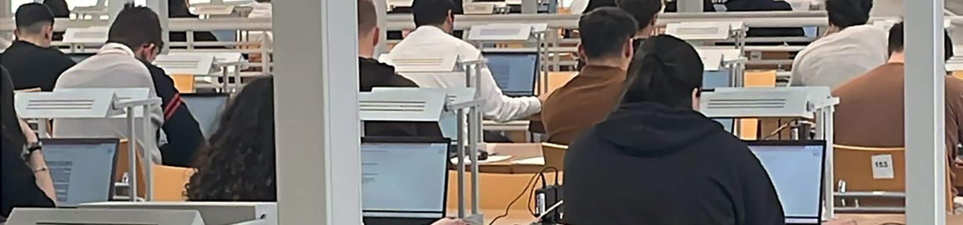 Students taking assessment test